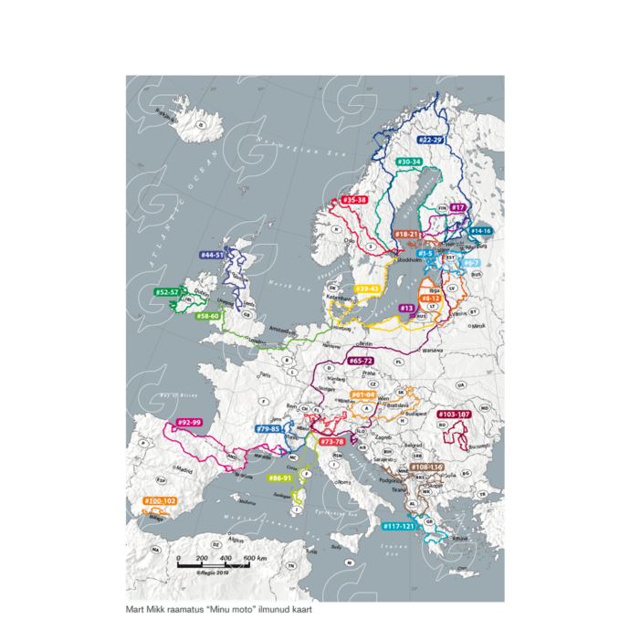 Regio Euroopa kaart marsruutidega, kaardifail